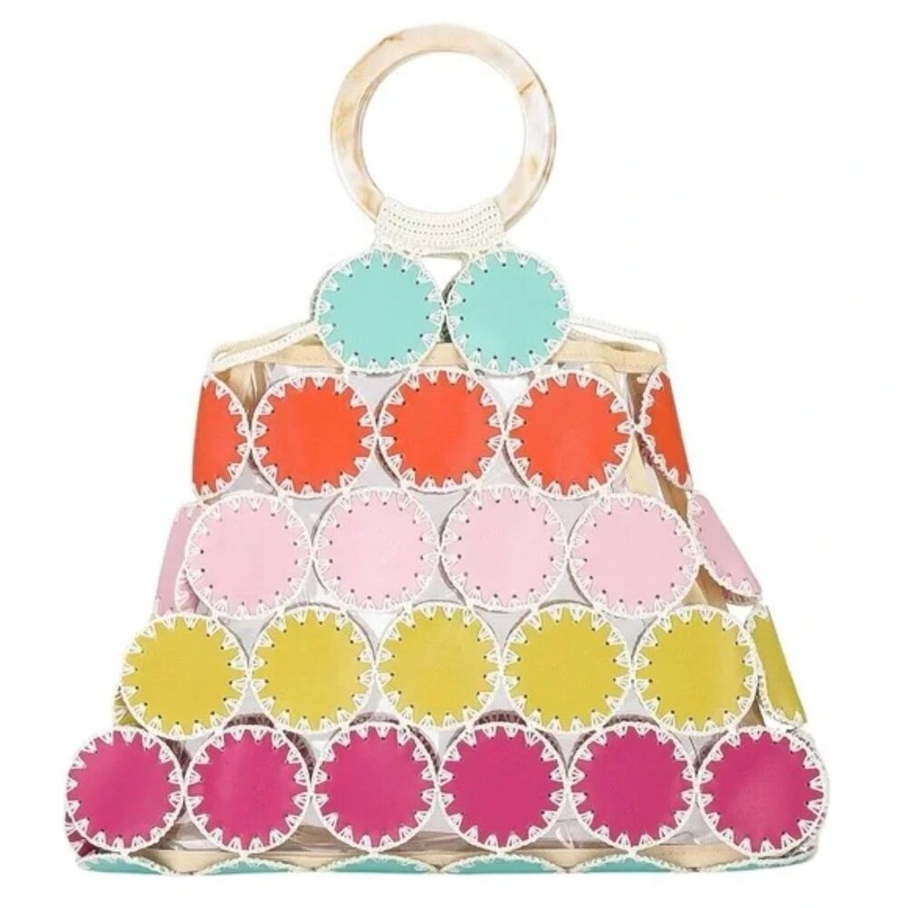 My Beachy Side Mochi Rainbow Crochet Bucket‎ Bag